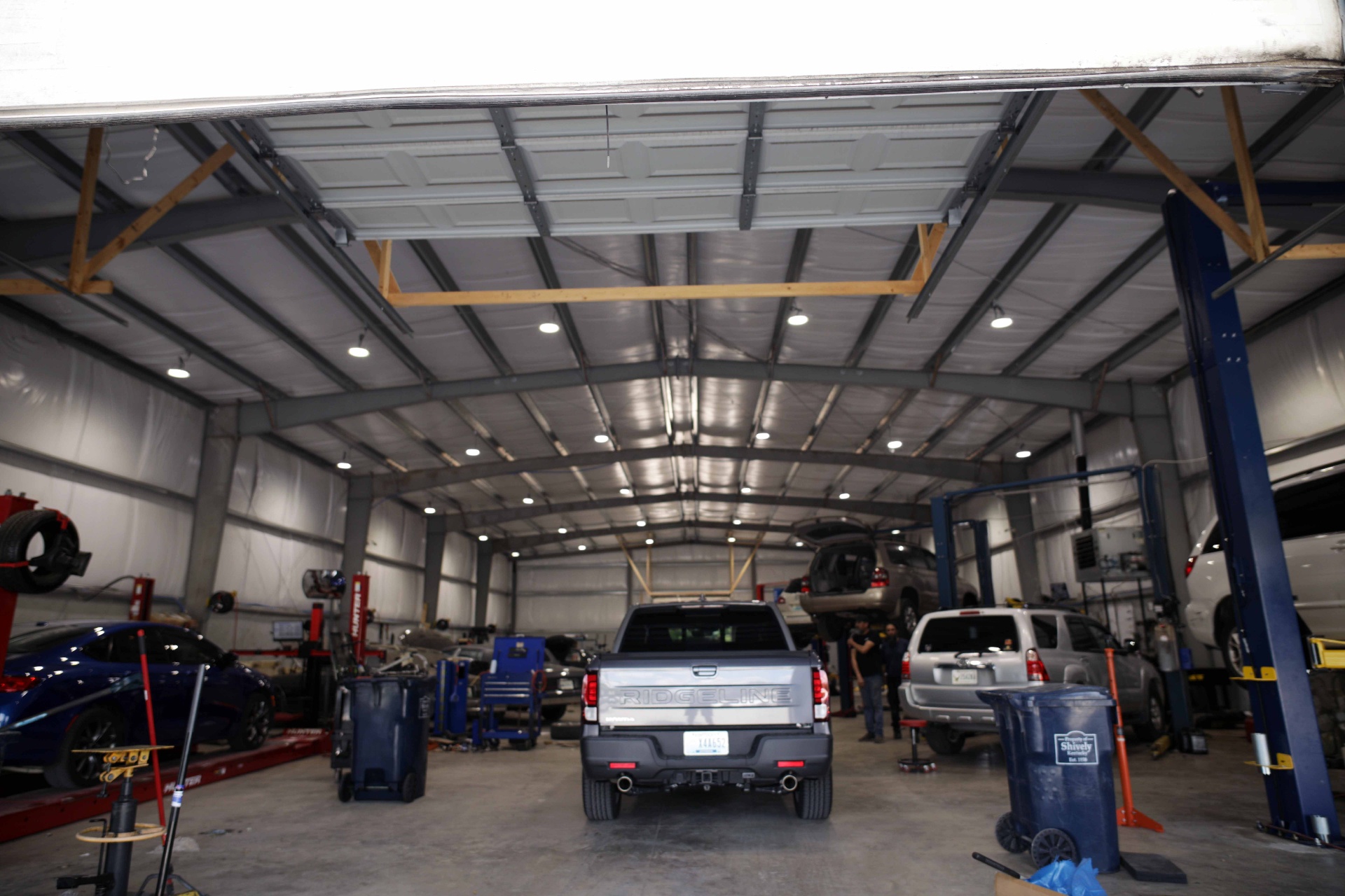 Inside the Derby City Tire & Auto service bay